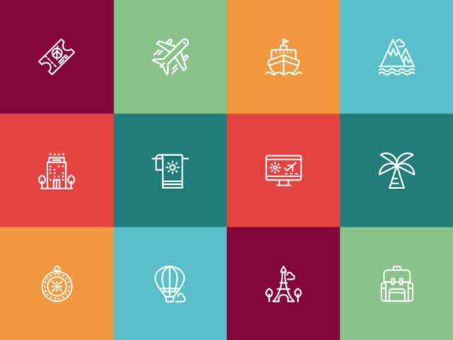 Travel & Vacation Icons Set
