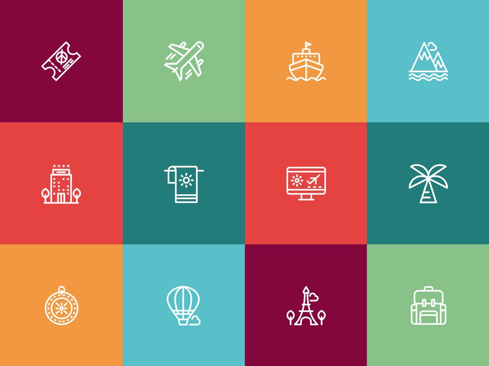 Travel & Vacation Icons Set