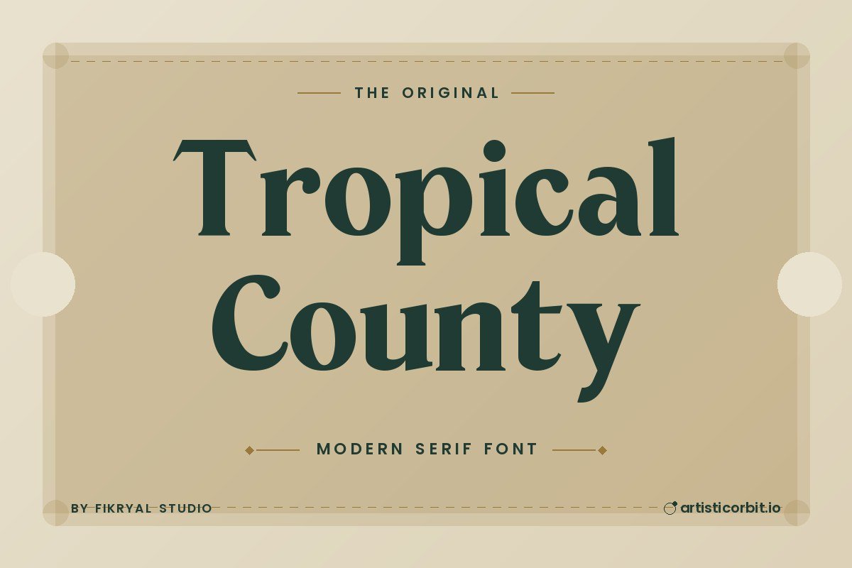 Tropical County font preview