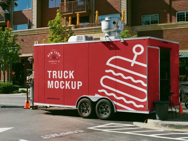 Truck Trailer Mockup