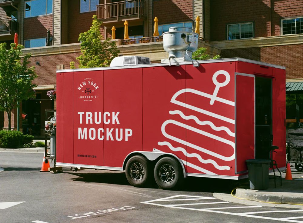 Truck Trailer Mockup