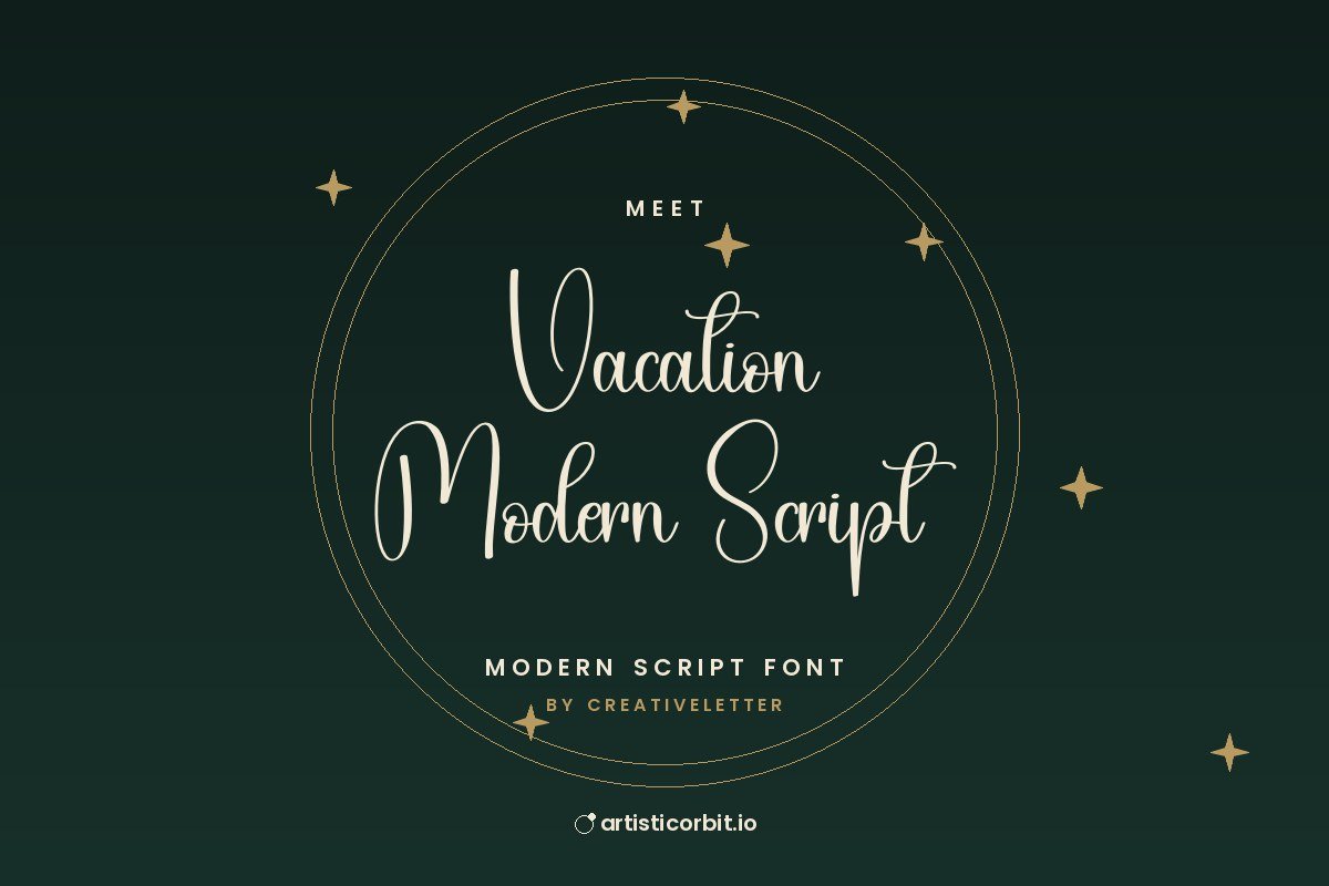 Vacation Modern Script font preview