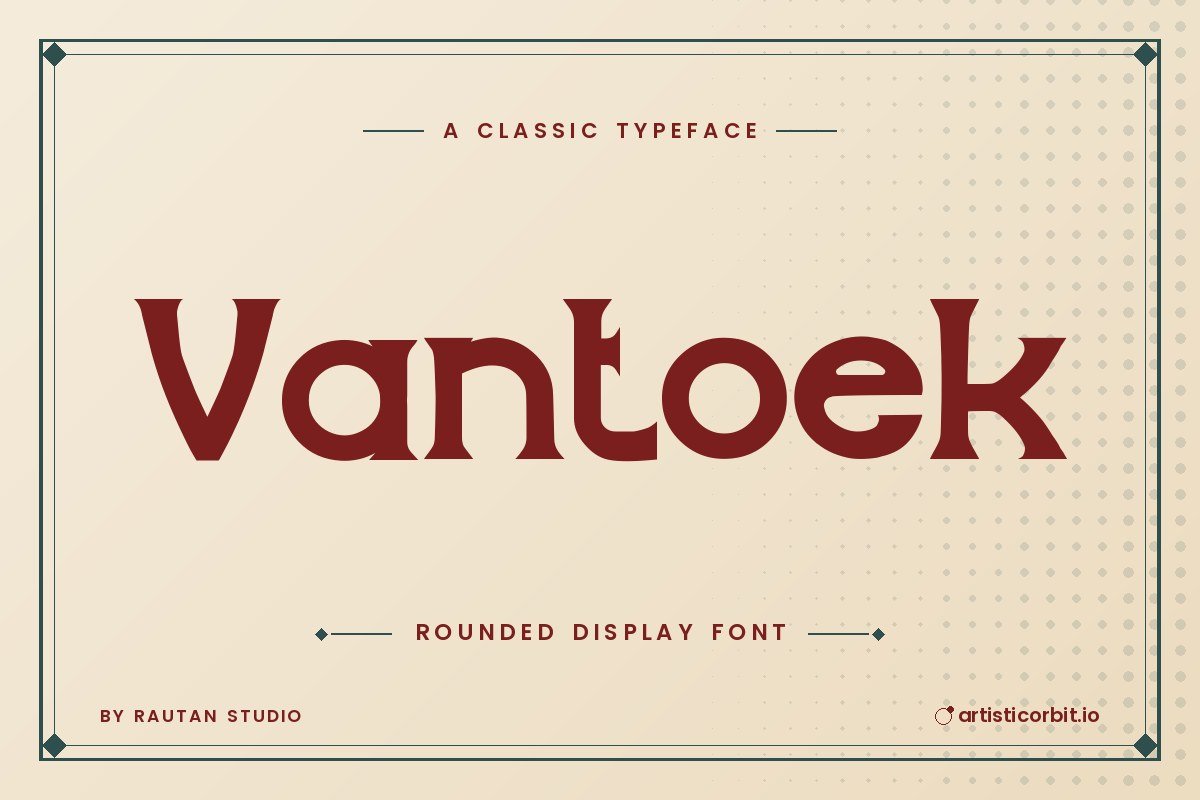 Vantoek font preview