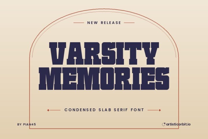 Varsity Memories font preview