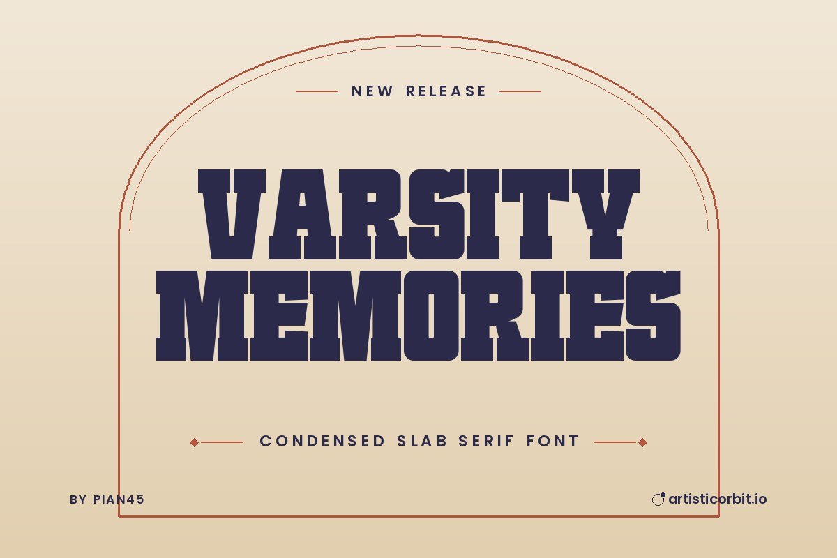 Varsity Memories font preview