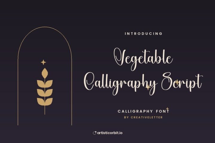 Vegetable Calligraphy Script font preview
