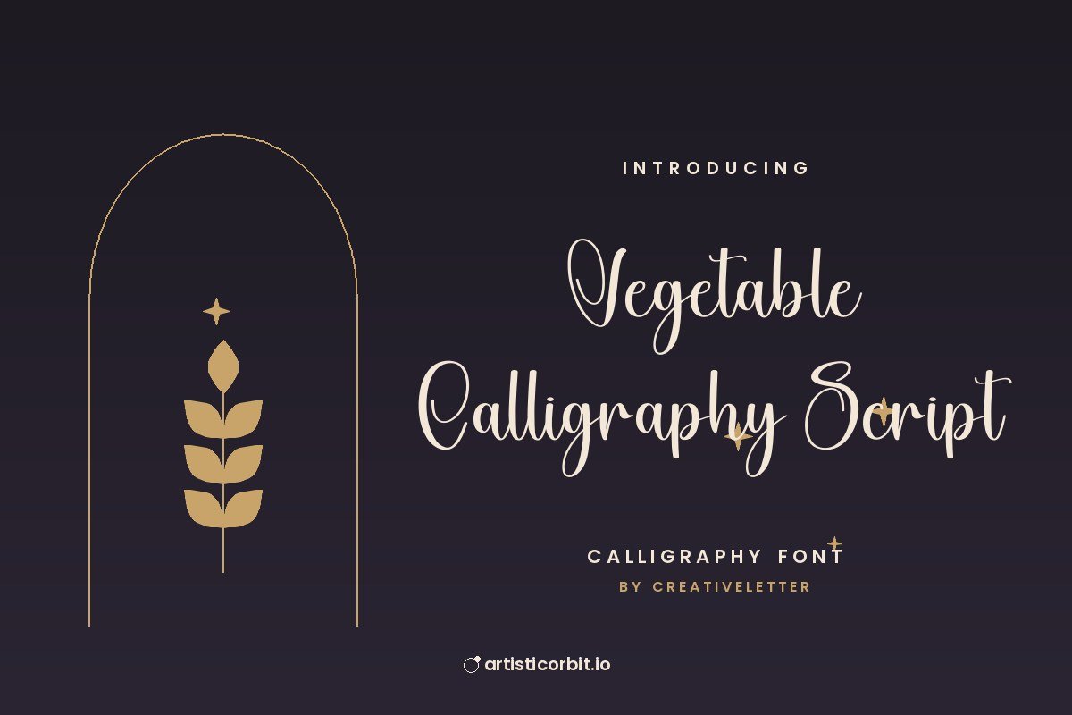 Vegetable Calligraphy Script font preview