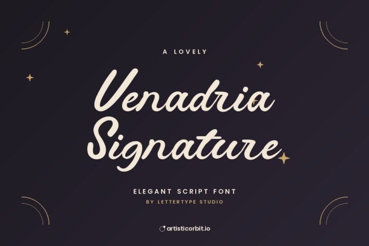 Venadria Signature font preview