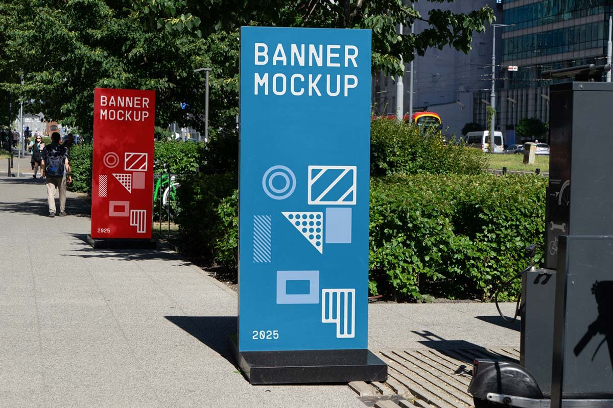 Vertical Banner Mockup