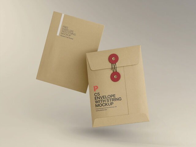 Vertical String Envelope Mockup