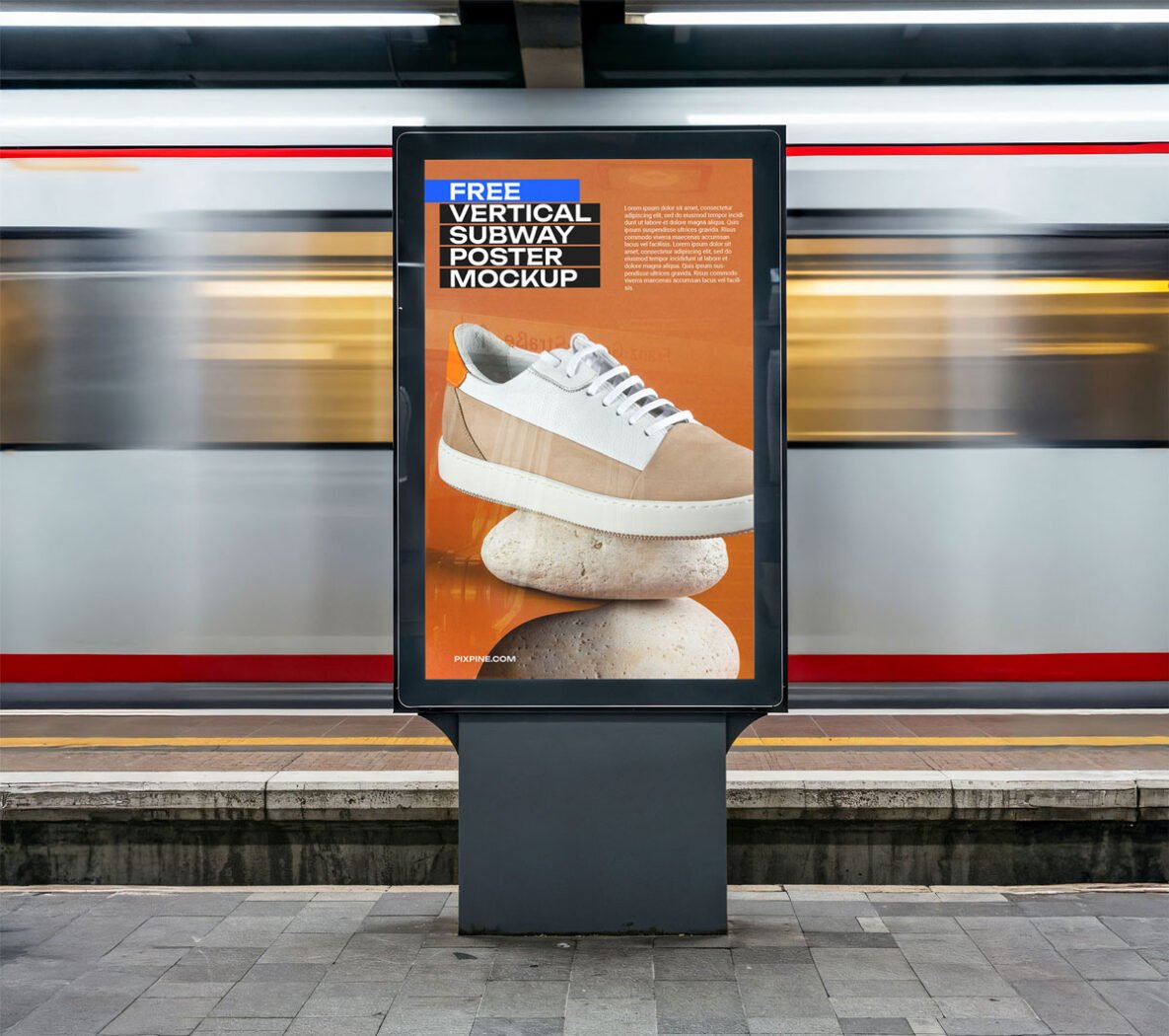 Vertical Subway Poster Mockup