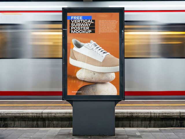Vertical Subway Poster Mockup