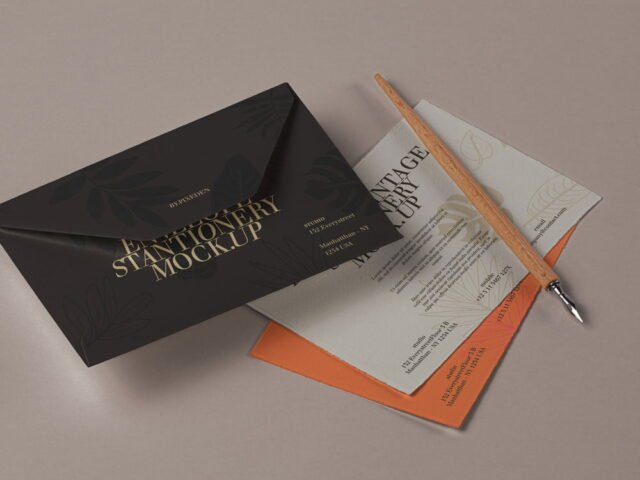 Vintage Invitation Mockup