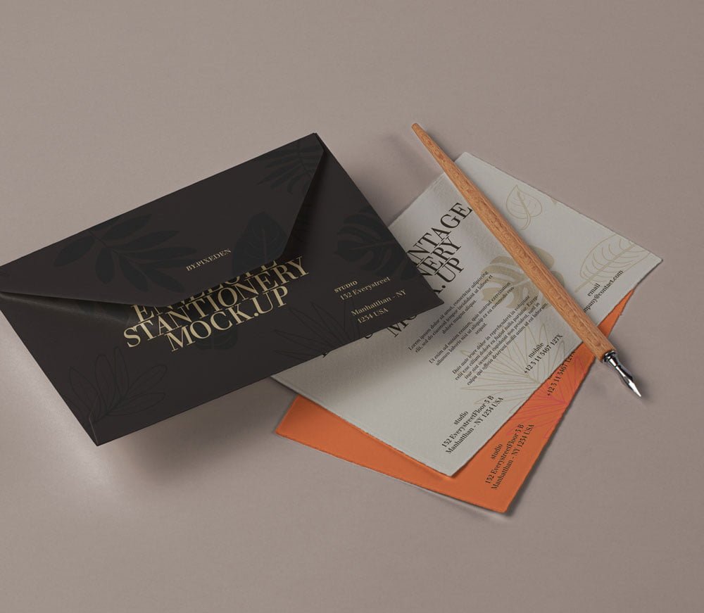 Vintage Invitation Mockup
