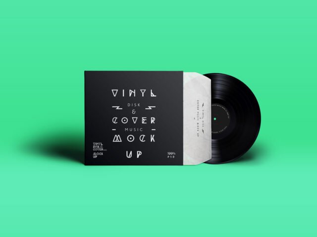 Vinyl Cover Record Mockup