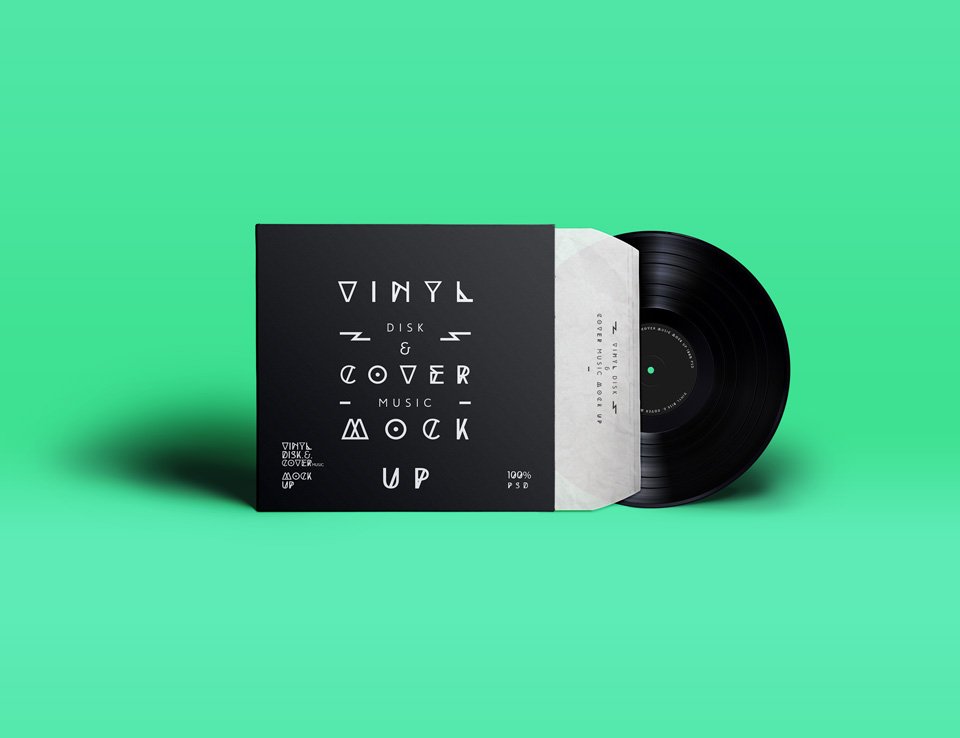 Vinyl Cover Record Mockup