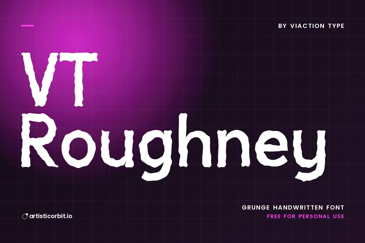 VT Roughney font preview