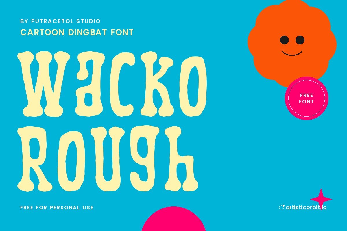 Wacko Rough font preview