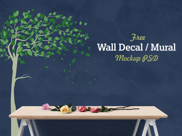 Wall Decal Art Mockup