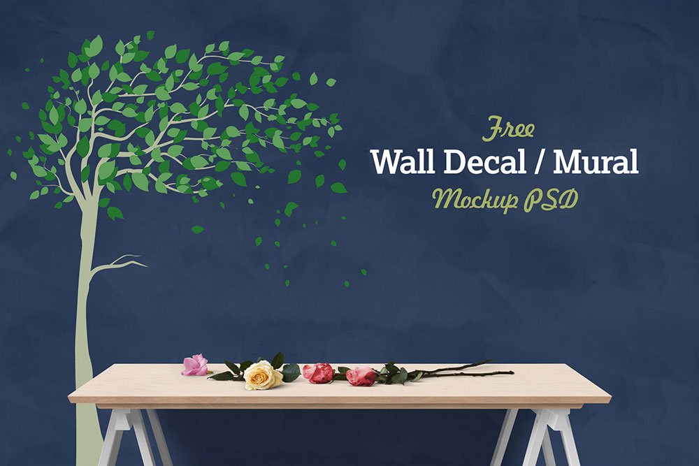 Wall Decal Art Mockup