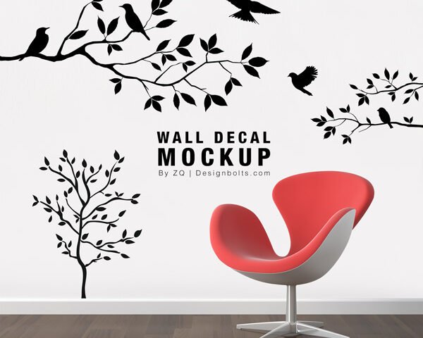 Wall Decal Sticker Mockup