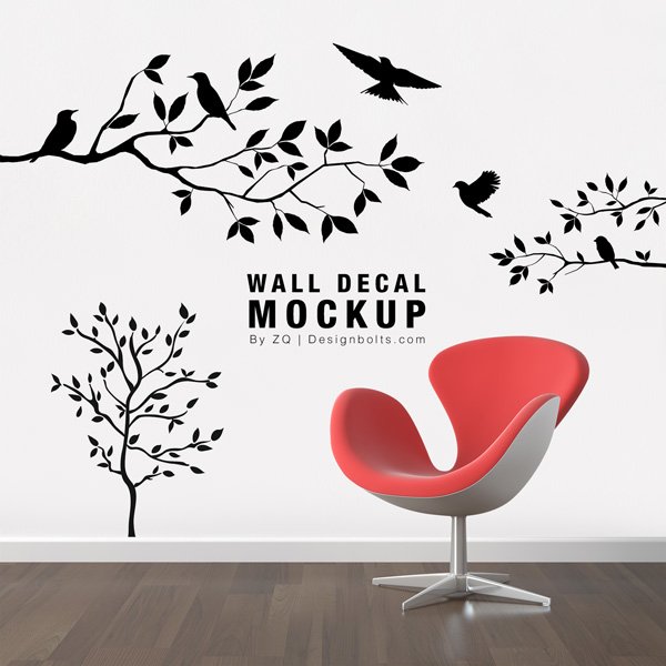 Wall Decal Sticker Mockup