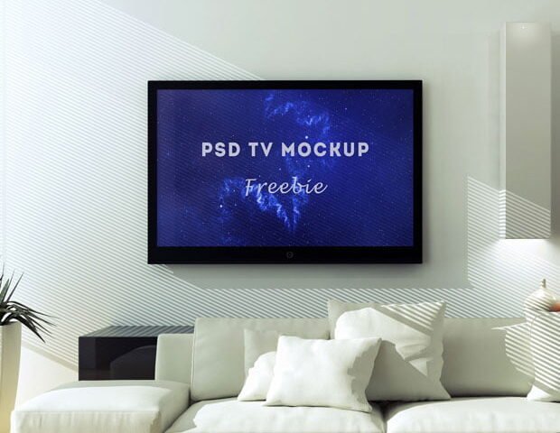 Wall TV Mockup
