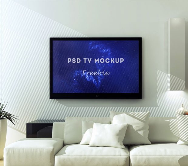 Wall TV Mockup