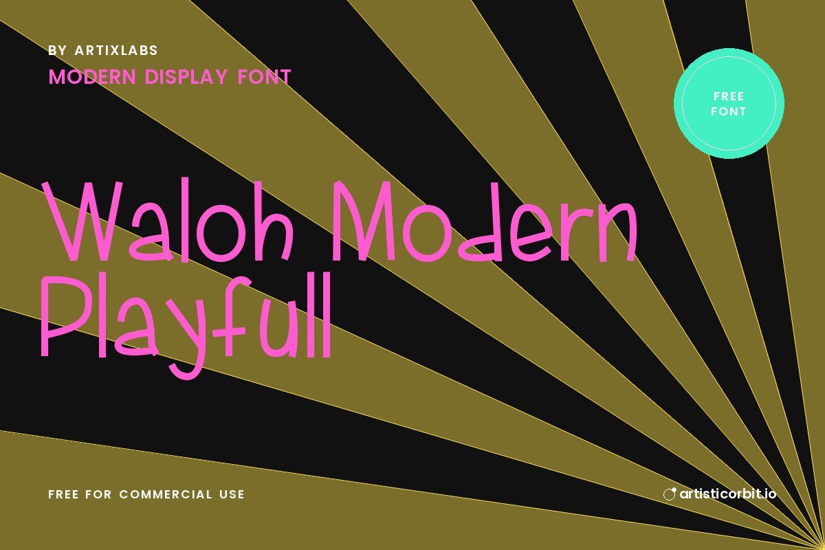 Waloh Modern Playfull font preview