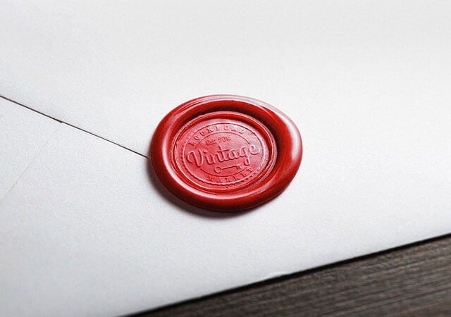 Wax Seal Logo Mockup
