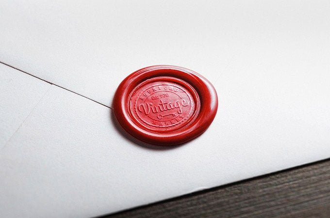 Wax Seal Logo Mockup