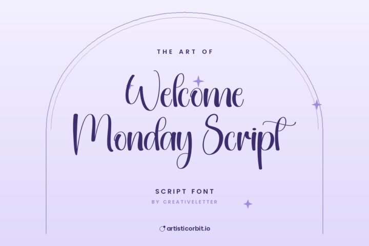 Welcome Monday Script font preview