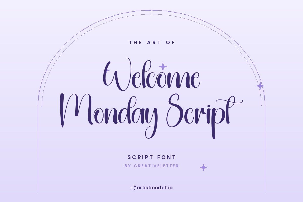 Welcome Monday Script font preview