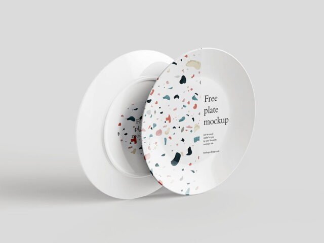 White Round Plate Mockup