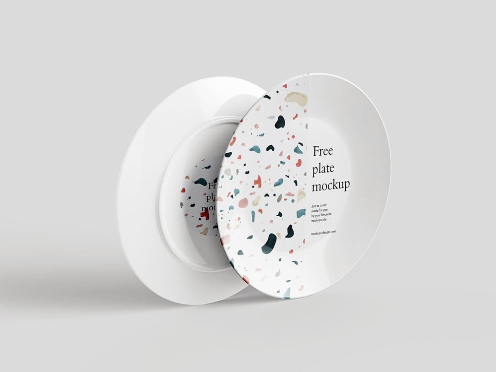 White Round Plate Mockup