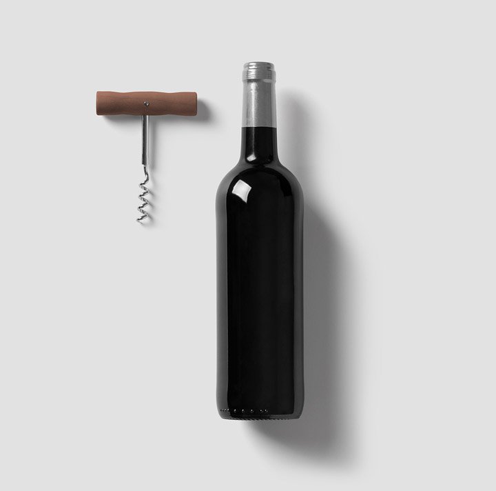 Wine Bottle PSD Mockup