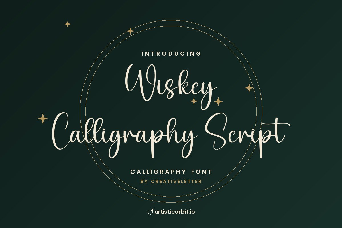 Wiskey Calligraphy Script font preview