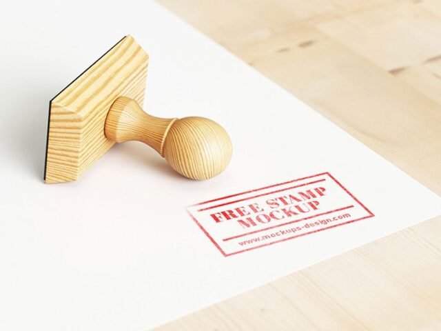 Wood Stamp Mockup