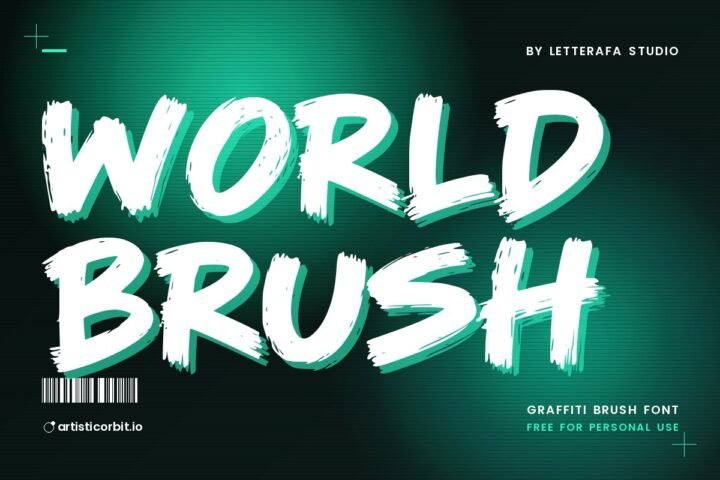 World Brush font preview