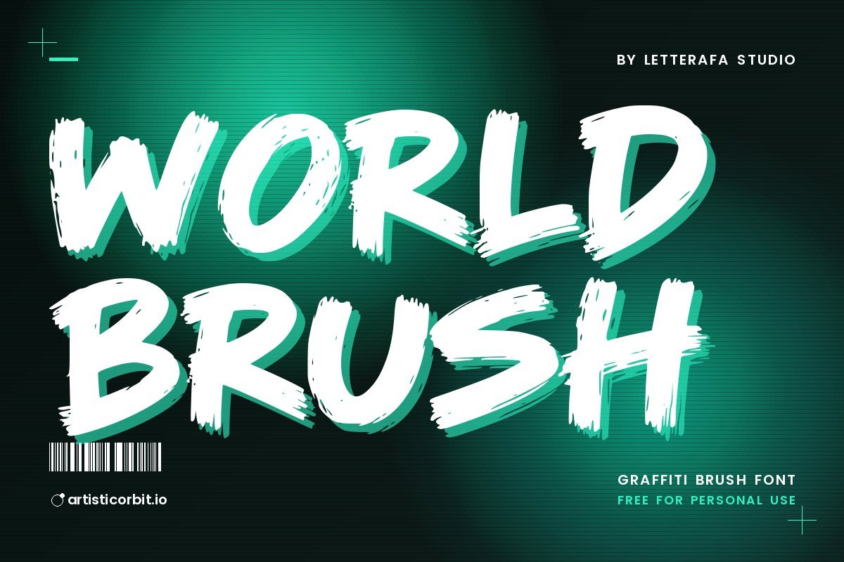World Brush font preview