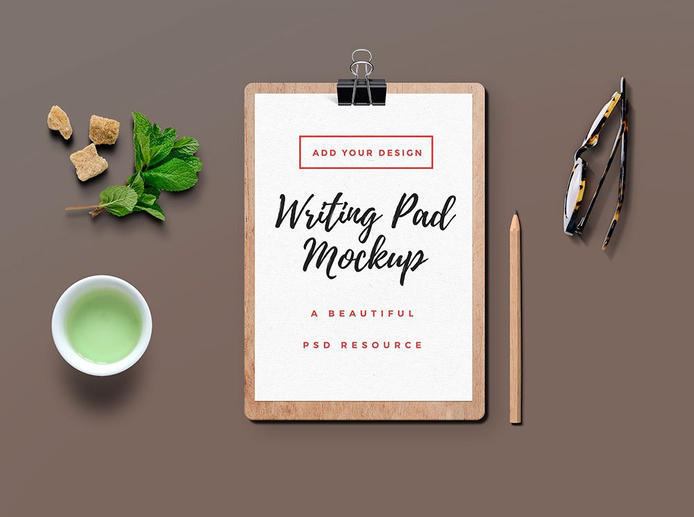 Writing Pad Mockup
