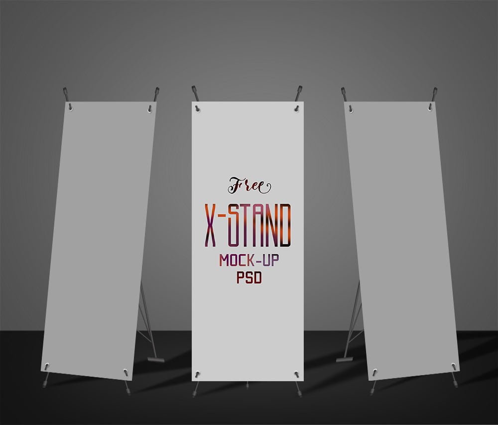 X-Stand Banner Mockup