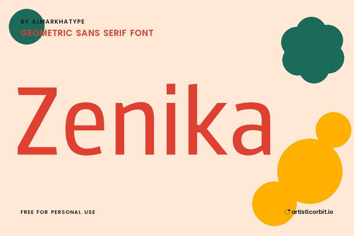 Zenika font preview