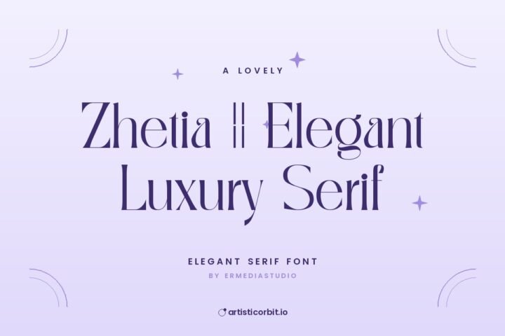 Zhetia || Elegant Luxury Serif font preview
